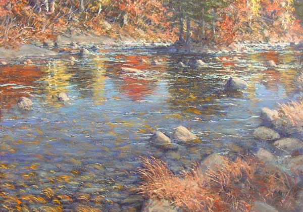 Fall Stream 3 Maine Art by David Rosenthal